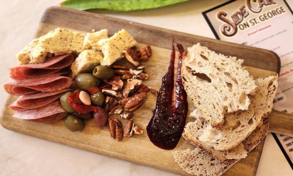 A charcuterie board at Sidecar on St. George