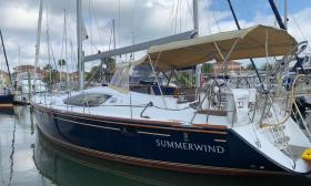 Summerwind, a luxury 50-foot yacht on the dock at Camachee Yacht Harbor in St. Augustine