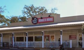 The entrance to One Twenty Three Burger House on King St. in St. Augustine, FL