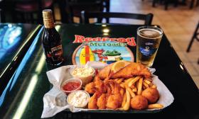 Fish and shrimp basket from Redfrog and McToad's Grub & Pub