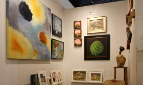 Some of the varied media and artwork on display at the Butterfield Garage Art Gallery on King St. in St. Augustine