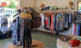Some of the women's clothing and accessories at the 360 Boutique