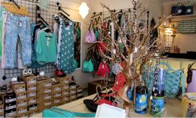 Much of the clothing and accessories at the 360 Boutique were found during the owner's world travels
