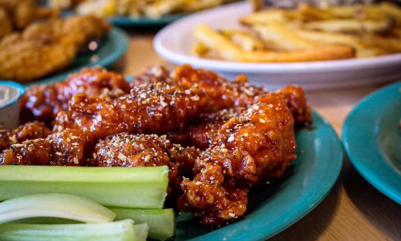 One of 356 varieties of wings at Dick's Wings and Grill