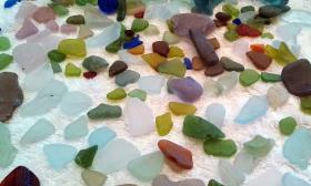Sea glass collected from St. Augustine, Florida