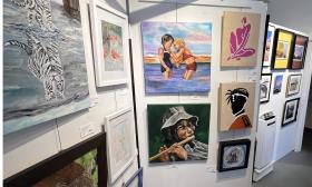 Collection of painting in The Art Studio of St. Augustine Beach