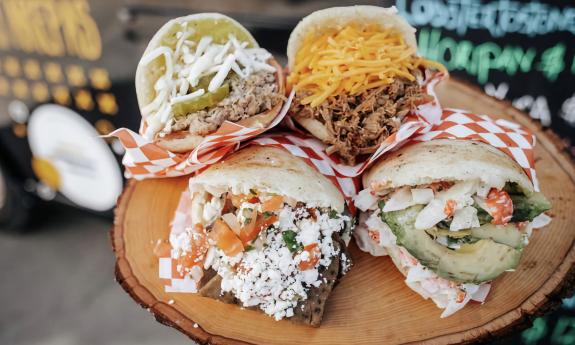 A variety of arepas from the Arepa Life food truck.