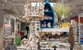 Among the unusual gifts for sale at Artsy Abode are painted oyster shells