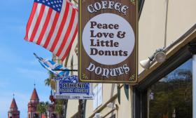 Peace, Love and Little Donuts offers old-fashioned cake donuts with far-out flavors in downtown St. Augustine, FL