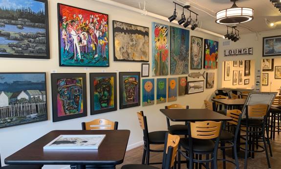 The BART gallery and wine bar on Aviles Street showcases original art and wine