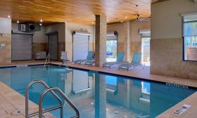The heated indoor pool at the Holiday Inn Express in Vilano Beach