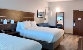 Two comfortable beds await guests at the Holiday Inn Express in Vilano Beach