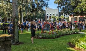 The people attending the 9/11 Remembrance Ceremony at the St. Augustine Fire Department in 2023