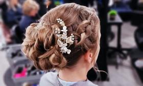Wedding updo hairstyle by I Do Crew 