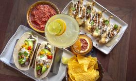 A variety of food and drinks at Casa Reina Taqueria & Tequila