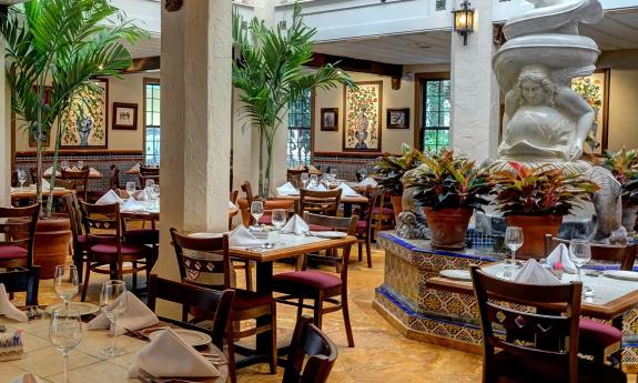 The dining area of the Columbia Restaurant located on St. George Street