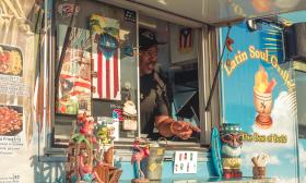 One of the food trucks at the Gamble Rogers Music Festival offered Latin foods