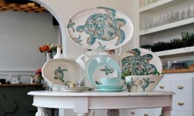 Turtle themed plates and pottery from Hive & Homestead