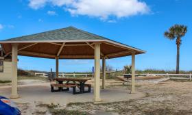 The pavilion at Surfside Park in Vilano Beach
