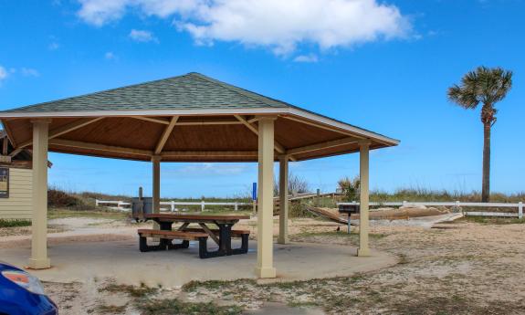 The pavilion at Surfside Park in Vilano Beach