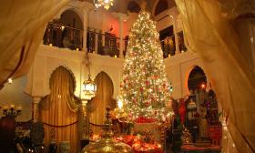 The Christmas Tree in the main room at Villa Zorayda
