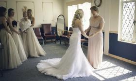 Bride shares an intimate wedding moment
