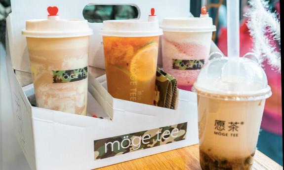 Moge Tea drinks in a to-go container