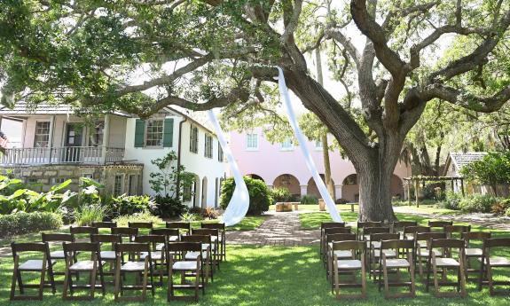  Oldest house grounds decorated for a wedding