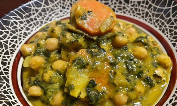 A mango chickpea dish served at African Love Kitchen