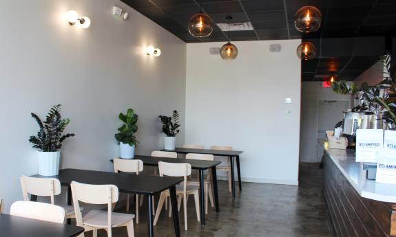The indoor dining space