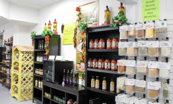 One of the Coconut Barrel displays inside the store