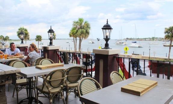 The view of the Matanzas River from the upper deck patio