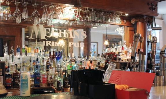 The inside bar area at the restaurant