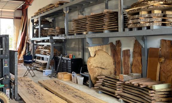 The inside of the Old Town Timber workshop