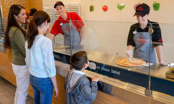 The counter service at Papa Murphy's