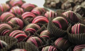 Delicious drizzled chocolates at Whetstone Chocolates