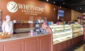 Delicious chocolate desserts on display at Whetstone Chocolates