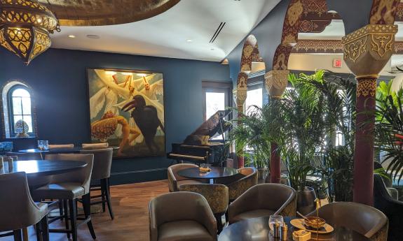 Cordova Chophouse has a large lounge including this piano bar