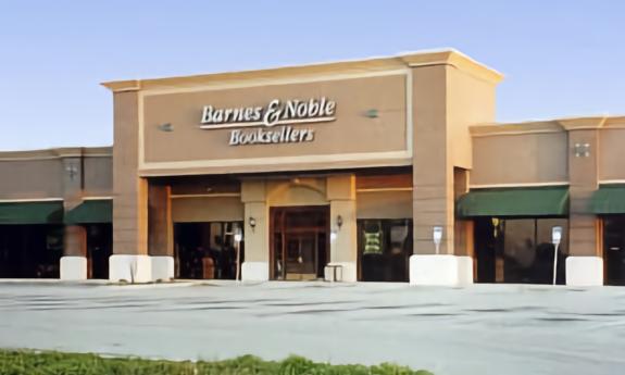 The exterior of the Barnes & Noble building