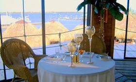 A wedding set-up presented at the Conch House