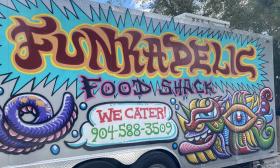 The exterior of the Funkadelic food truck