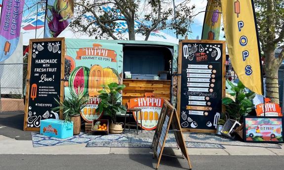 A food truck set up for an event