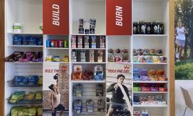 The healthy snacks available inside the shop