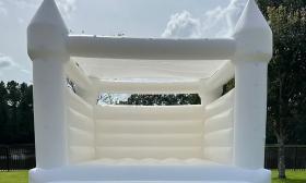 The blank canvas bounce house that can be rented for events