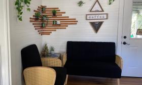 A lounge corner used by customers to socialize and relax
