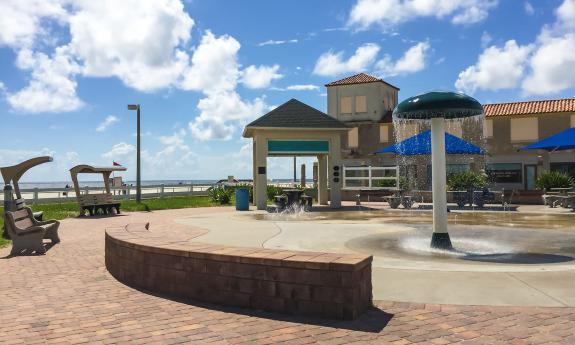 The Splash Park is a great play area for kids during the warmer months