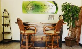 The front desk entrance inside Essential Energy Spa