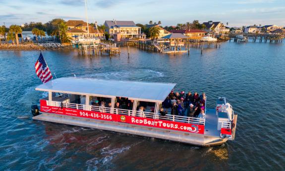 The motor vessel Pellicano moving along the Matanzas River near Vilano Beach