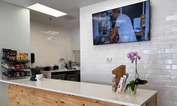 The counter where customers can order