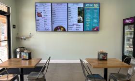 3Natives' menu is displayed on the wall for easy viewing